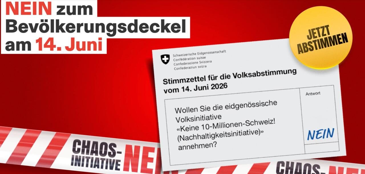 NEIN zum Bevölkerungsdeckel am 14. Juni 2026